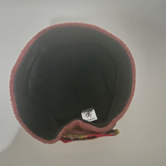 Shred Alert Vintage Red Wool Ethnic Winter Hat Colorful Embroidered Boho 7" Band - Picture 2 of 9